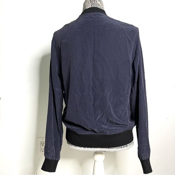 Equipment zip front silk jacket/top - Picture 2 of 5